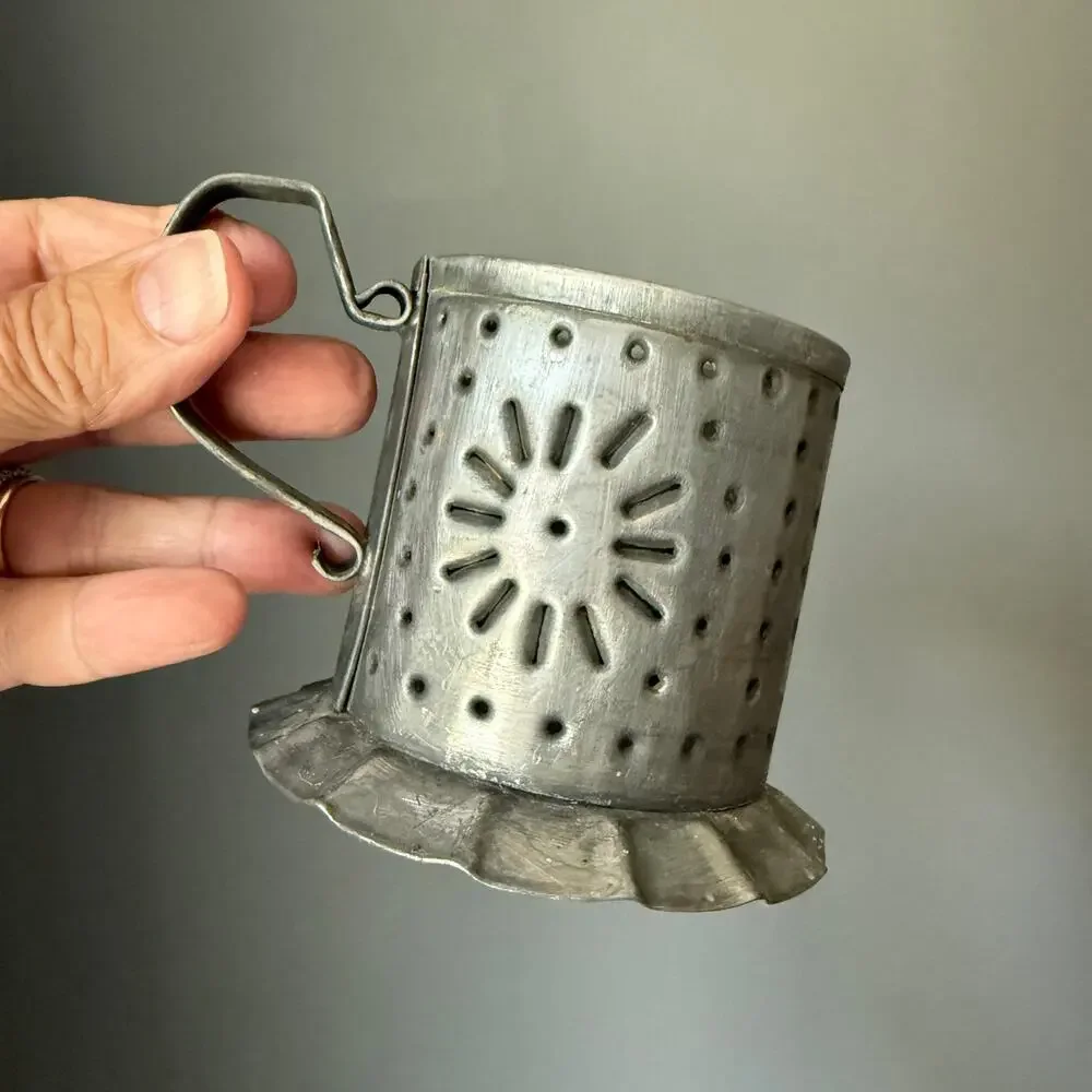 Vintage Pfaltzgraff Yorktowne Tinsmith Punched Tin Holders Set of 6